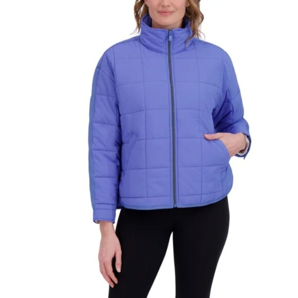 NWT Roxy Women's Quilted Jacket, Blue - Picture 4 of 11
